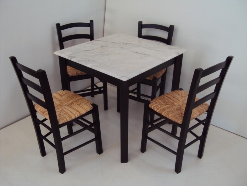Τραπέζι Ξύλινο Παραδοσιακό Καφενείου Εστιατορίου Ταβέρνας Καφετέριας Cafe Bar (80Χ80) από 68€